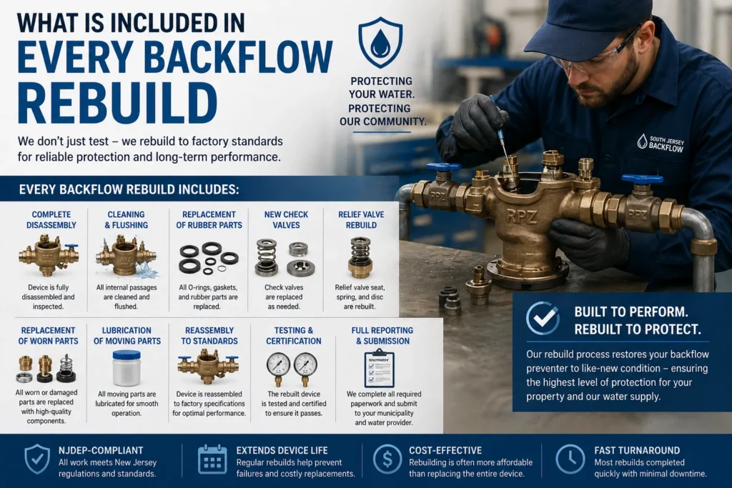Backflow Preventer Rebuilds & Repairs Across All of New Jersey​- Infographics on Backflow Rebuild