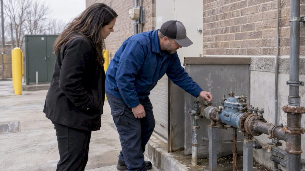 Trenton property backflow connection inspection