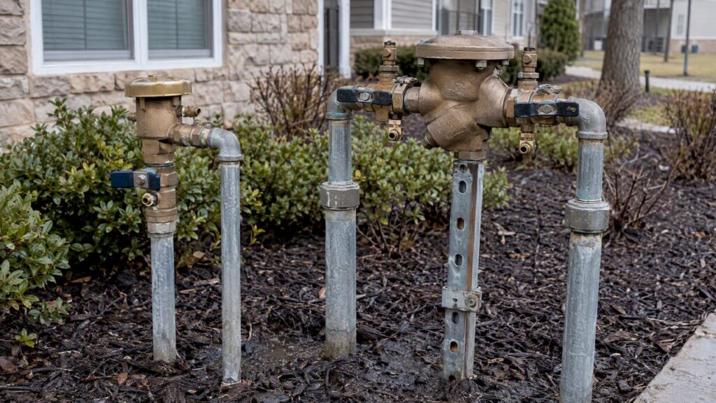 AVB and PVB assemblies on irrigation risers